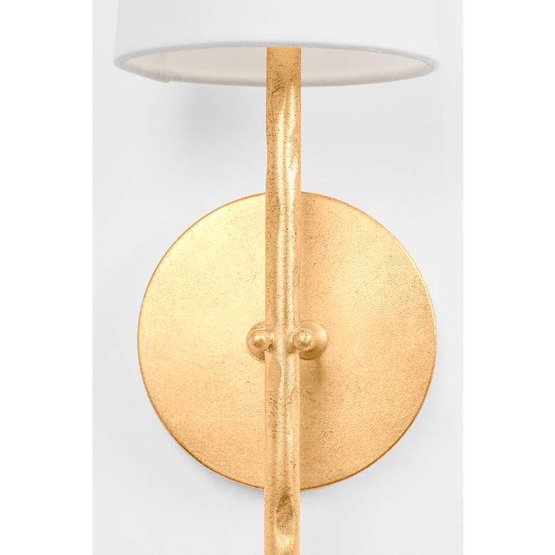 Image 3 River 20 1/2" High Gold Leaf Wall Sconce more views
