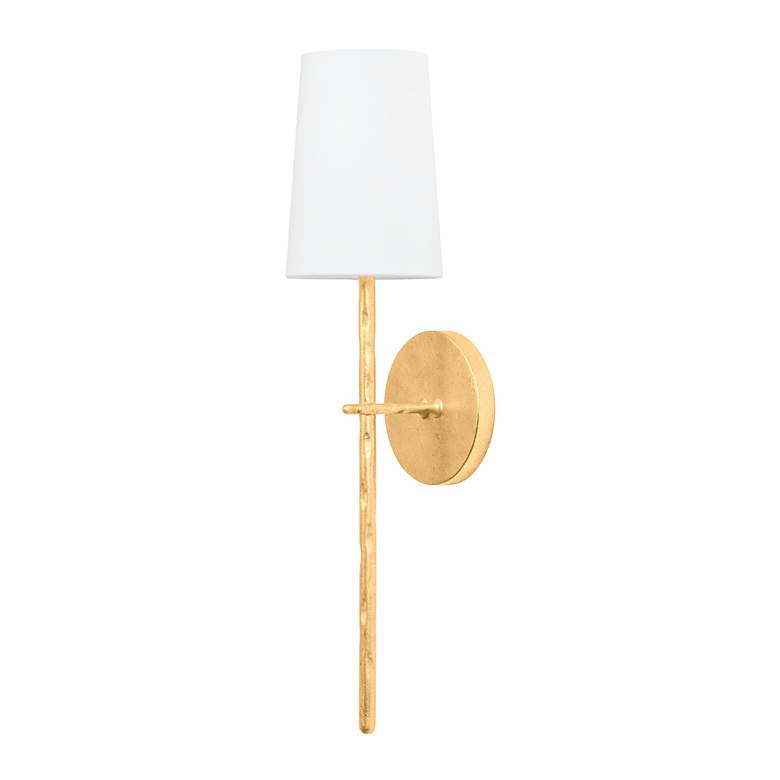 Image 5 River 20 1/2" High Gold Leaf Wall Sconce more views