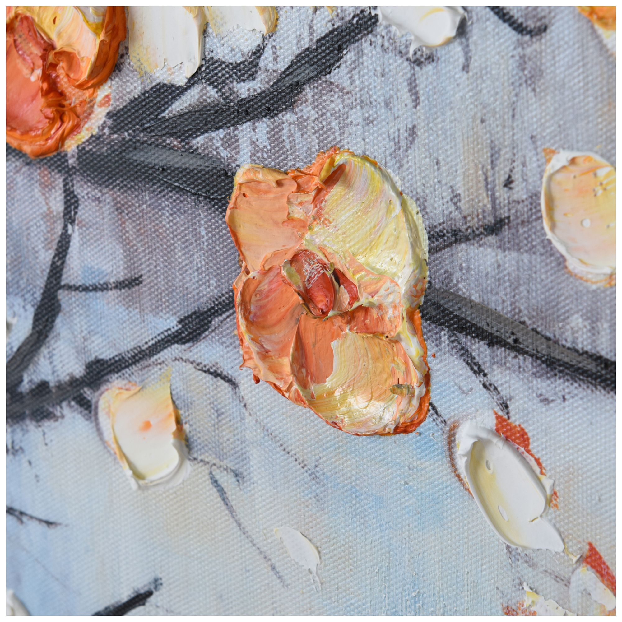 Image 5 River Bloom 47 x 24 Hand-Painted Framed Canvas Wall Art more views