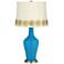 River Blue Anya Table Lamp with Flower Applique Trim