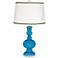 River Blue Apothecary Table Lamp with Ric-Rac Trim