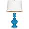 River Blue Apothecary Table Lamp with Serpentine Trim