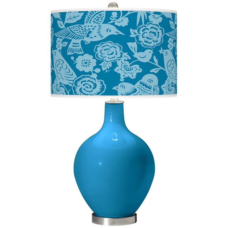 Image 1 River Blue Aviary Ovo Table Lamp