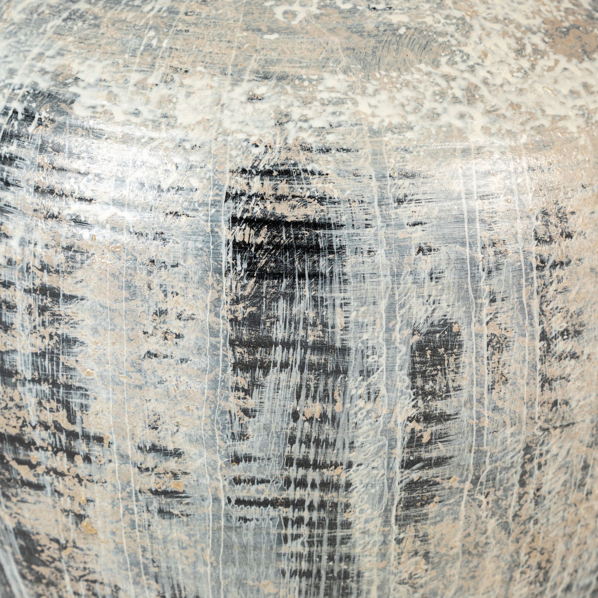 Image 4 River Ceramic Bean Pot 23" Lamp in Black Water Fall more views