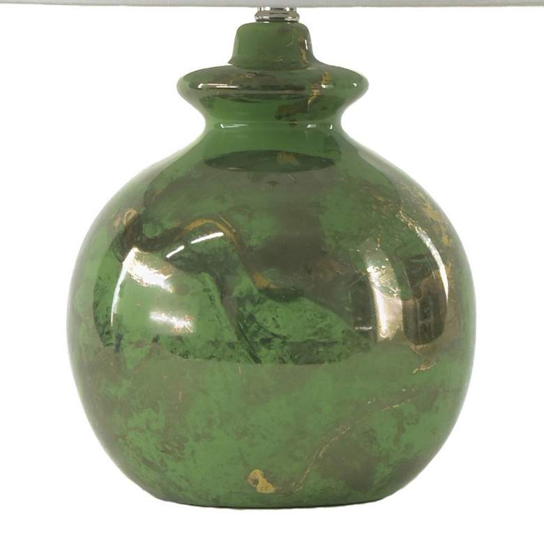 Image 3 River Ceramic Bristol 23" Lamp in Modern Gloss Clover Green w/Gold more views
