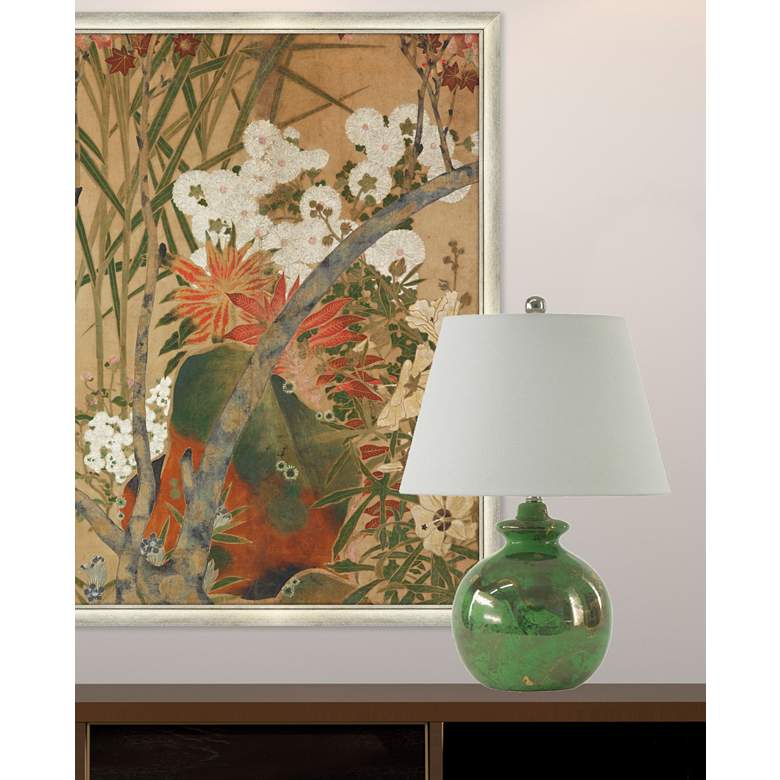 Image 5 River Ceramic Bristol 23" Lamp in Modern Gloss Clover Green w/Gold more views