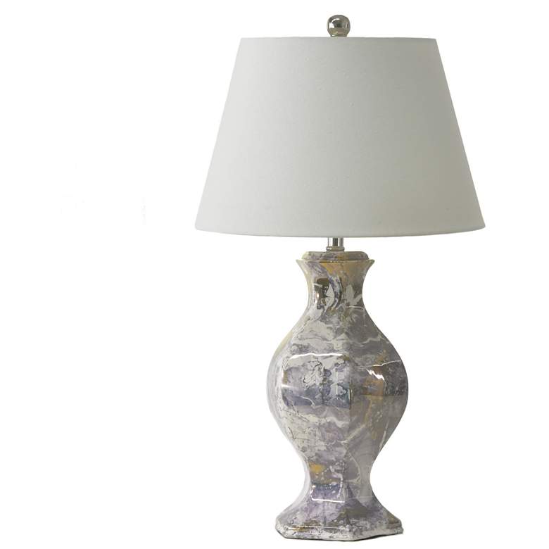 Image 2 River Ceramic Classic 28" Lamp in Modern Gloss White w/Gold