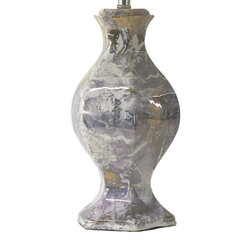 Image 3 River Ceramic Classic 28" Lamp in Modern Gloss White w/Gold more views