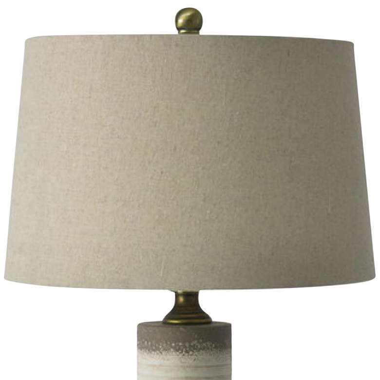 Image 3 River Ceramic Conical 29" High Coconut Finish Ceramic Vase Table Lamp more views