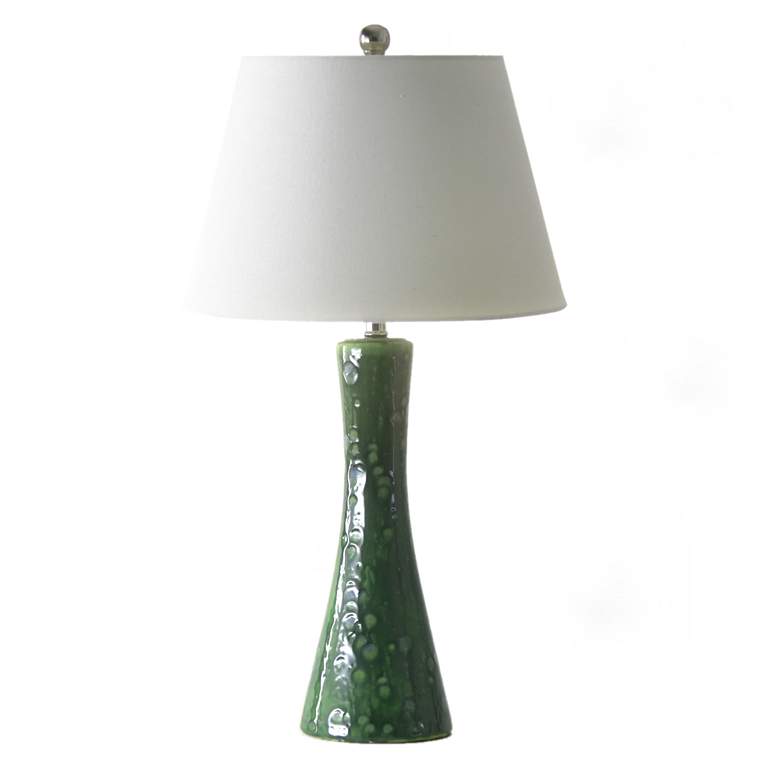 Image 2 River Ceramic Crystal Glaze Stratus 28" Lamp in Modern Gloss Clover Gr