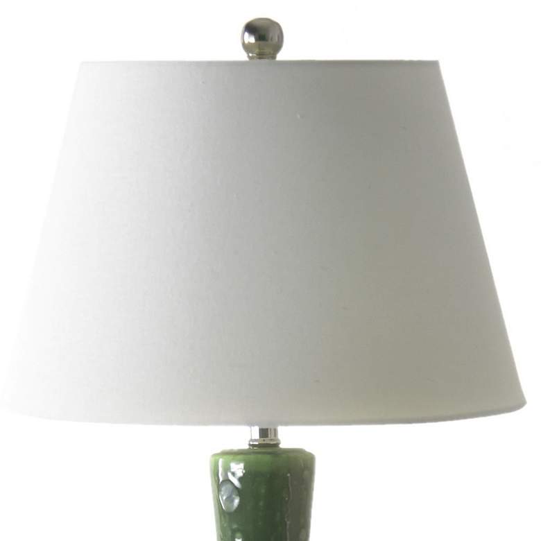Image 4 River Ceramic Crystal Glaze Stratus 28" Lamp in Modern Gloss Clover Gr more views