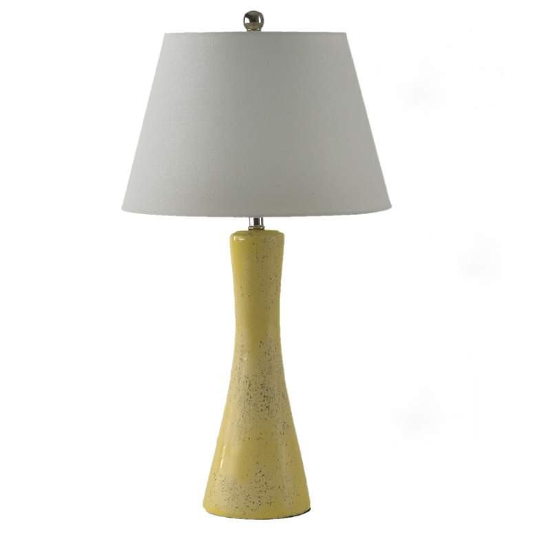 Image 2 River Ceramic Crystal Glaze Stratus 28" Lamp in Modern Gloss Straw