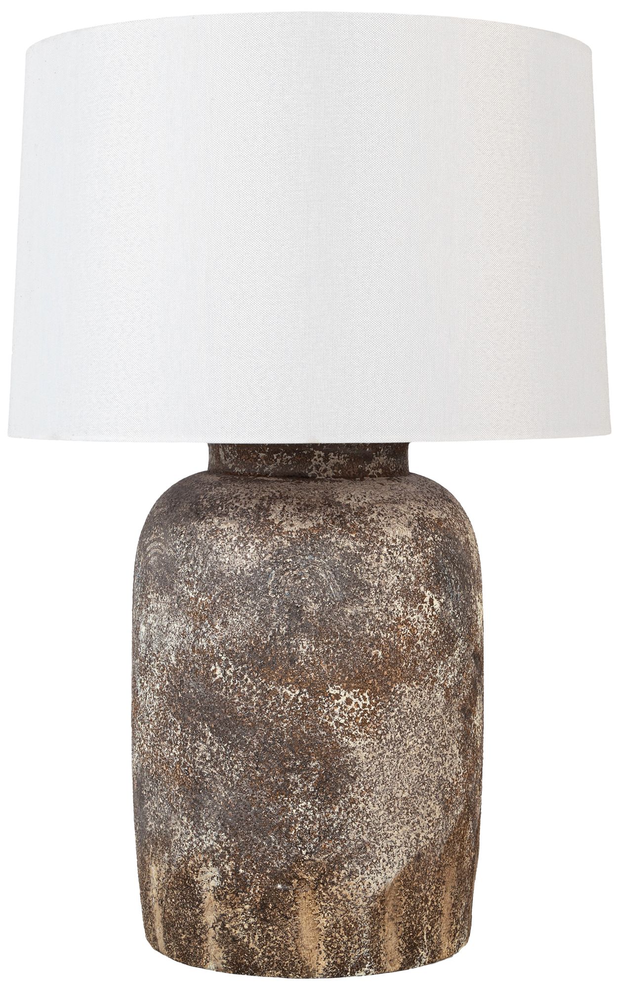 River Ceramic Farmhouse 23" Mossy Brown Lamp