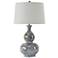 River Ceramic Iconic 30 1/2" Gloss Blue Mist Gray Ceramic Table Lamp