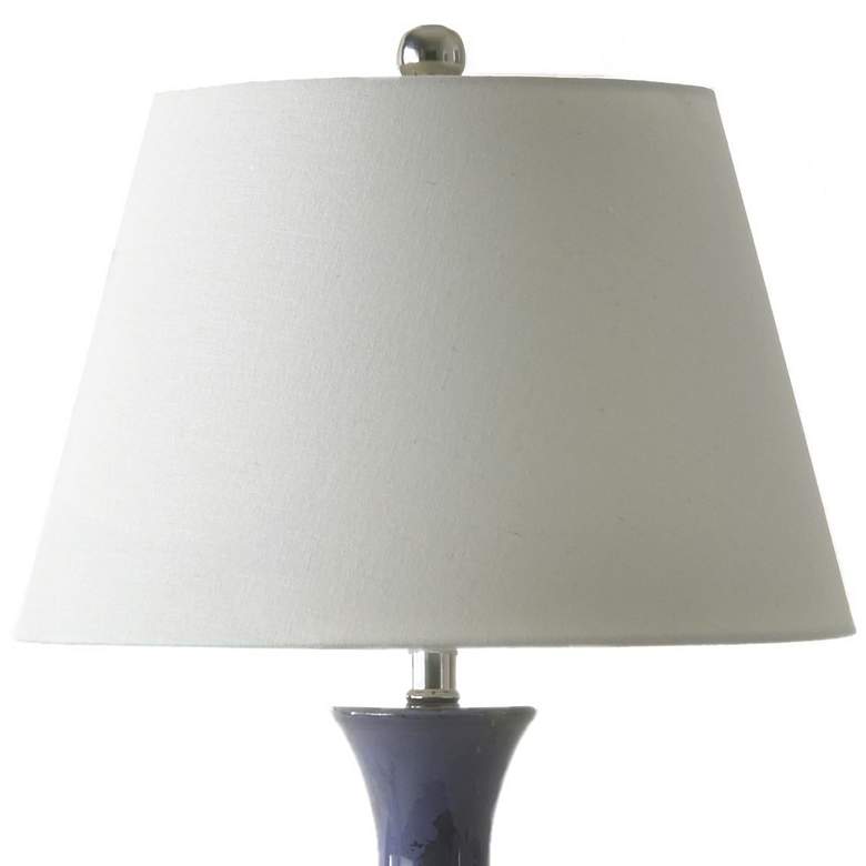 Image 4 River Ceramic Jar 25" Lamp in Modern Gloss Blue Nova w/Platinum more views
