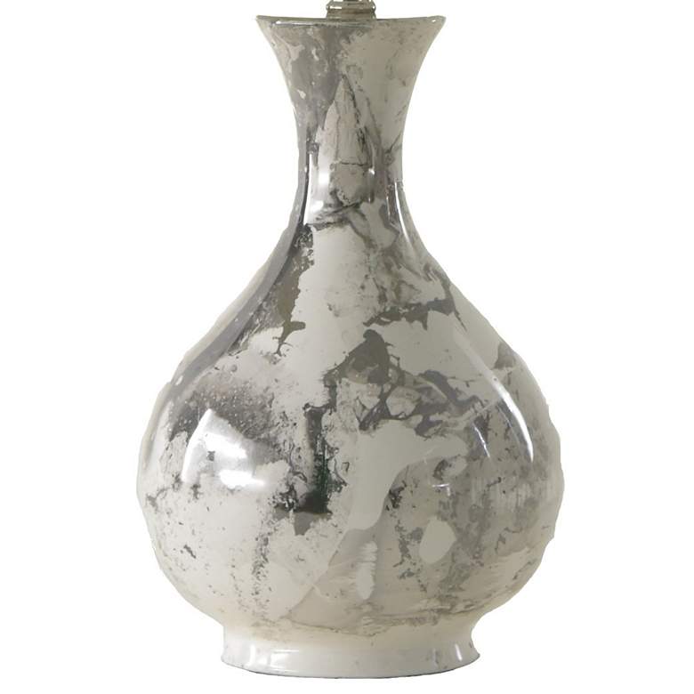 Image 3 River Ceramic Jar 25" Lamp in Modern Gloss White w/Platinum more views