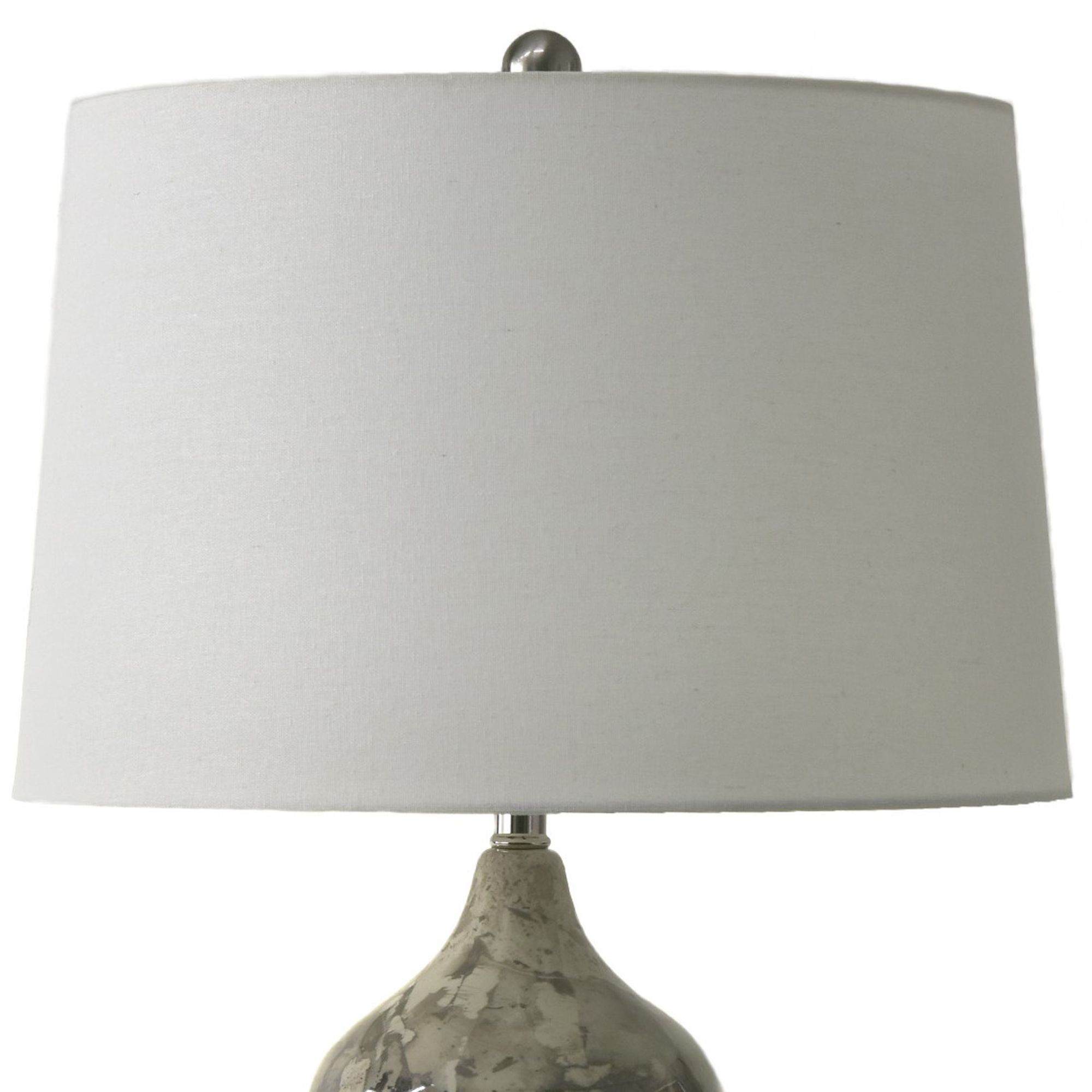 Image 4 River Ceramic Large Double Gourd 29" Lamp in Modern Gloss Grey more views