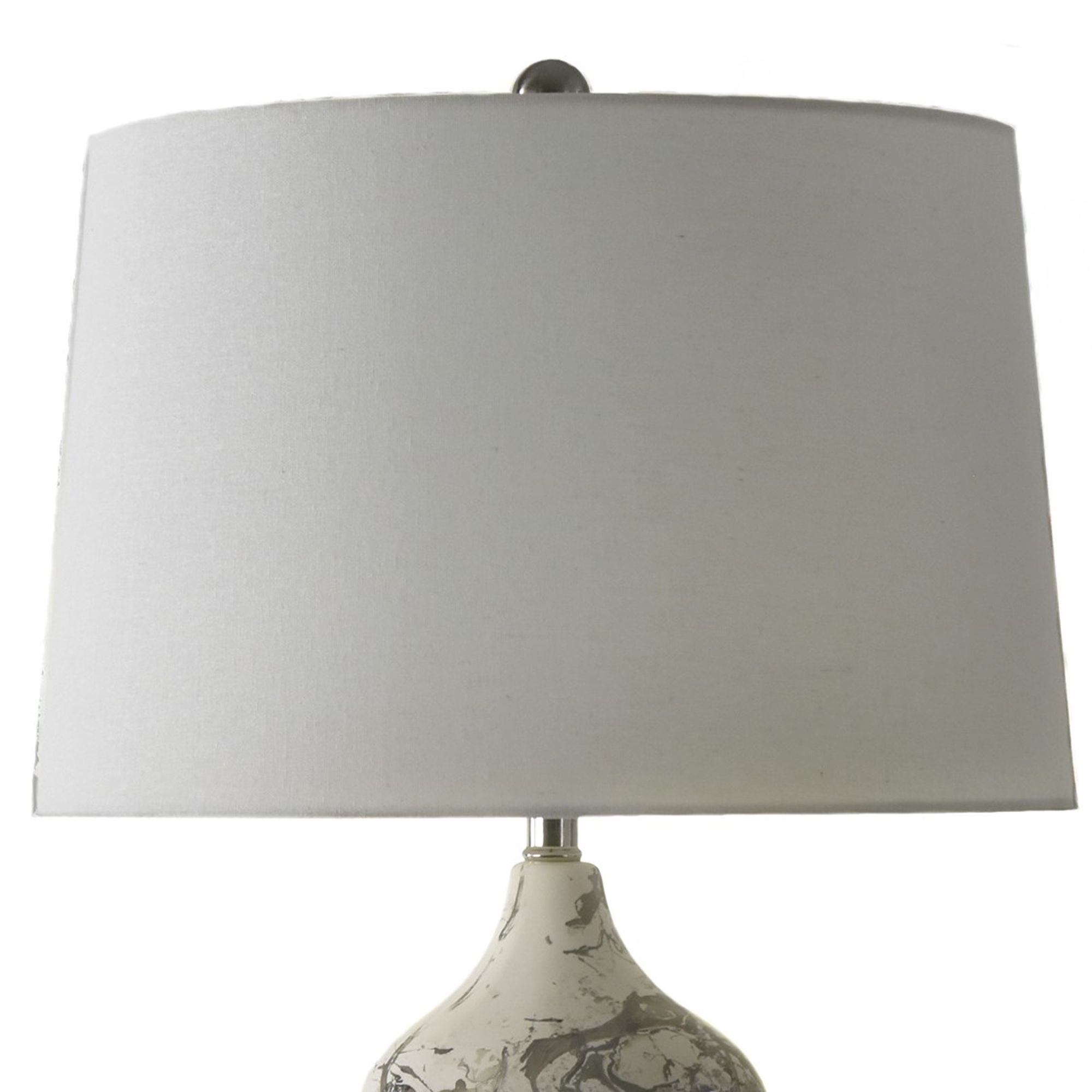 Image 4 River Ceramic Large Double Gourd 29" Lamp in Modern Gloss White more views