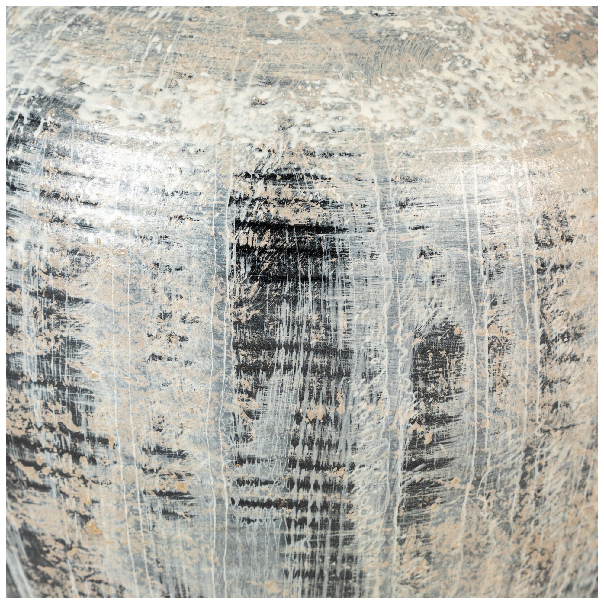 Image 3 River Ceramic Outdoor Bean Pot 23" Lamp in Black Water Fall more views