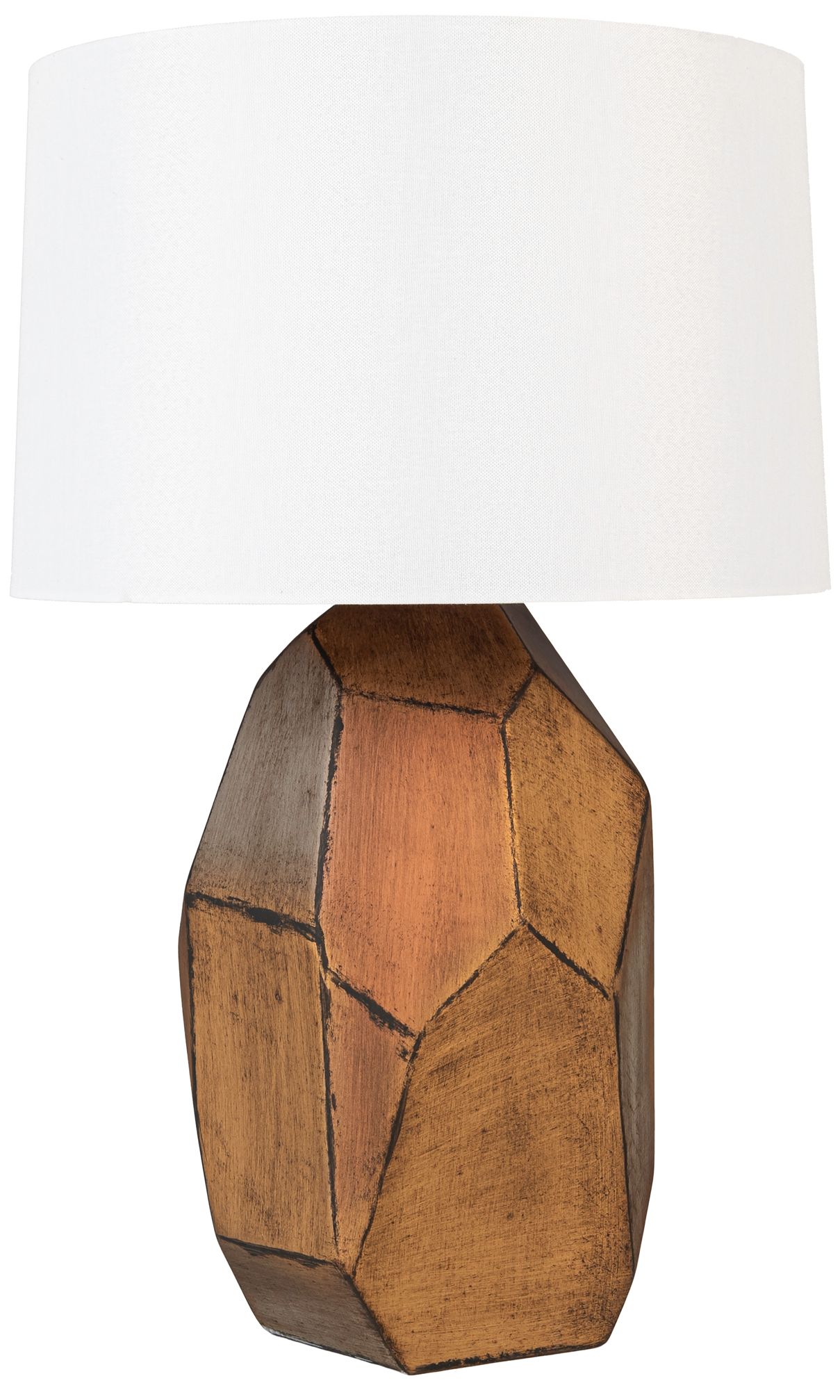 River Ceramic Outdoor Natural 24" Rock Form Collage Lamp