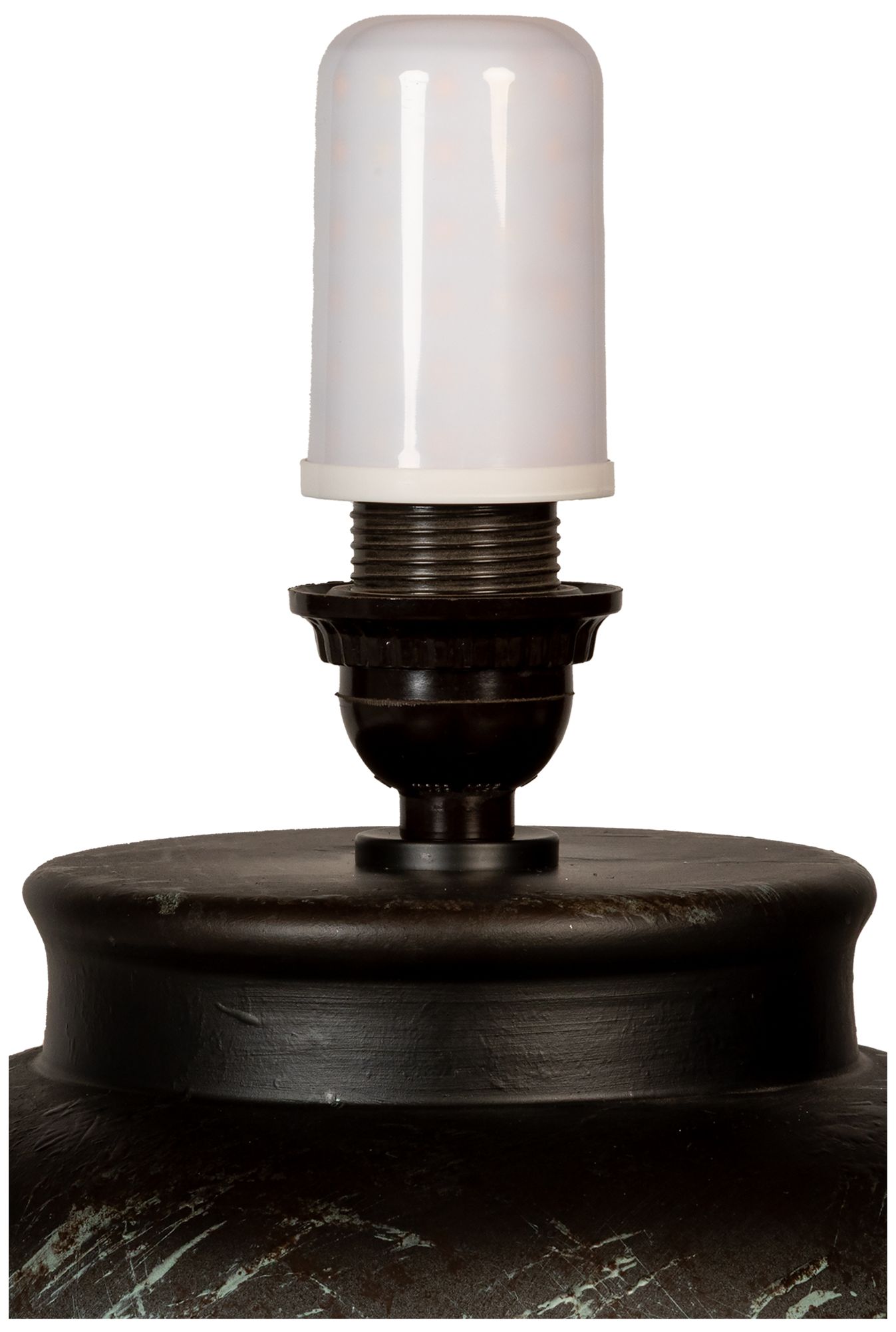 Image 3 River Ceramic Outdoor Rustic 24" Lamp in Twice Black Texture more views