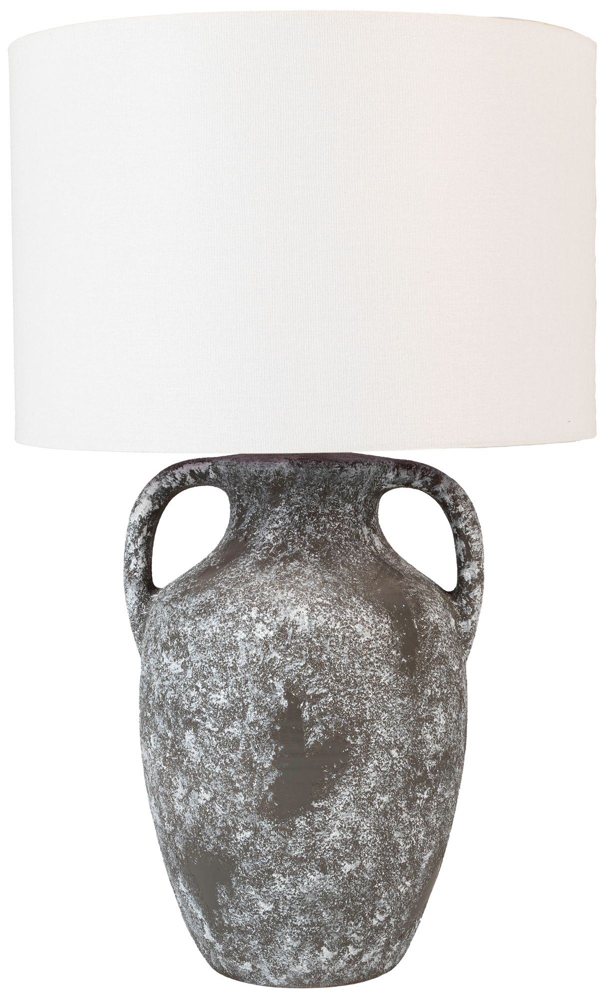 Image 2 River Ceramic Rustic 24" Lamp in Twice Black Texture