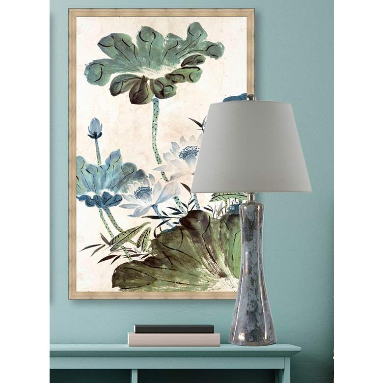 Image 4 River Ceramic Stratus 28" Lamp in Modern Gloss Mist w/Gold more views