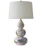 2_River Ceramic Triple Gourd 31" Modern Gloss White Ceramic Table Lamp