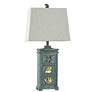 3_River Crest Seafoam Ceramic Table Lamp w/ Taupe Fabric Shade more views