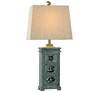 4_River Crest Seafoam Ceramic Table Lamp w/ Taupe Fabric Shade more views