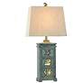 5_River Crest Seafoam Ceramic Table Lamp w/ Taupe Fabric Shade more views