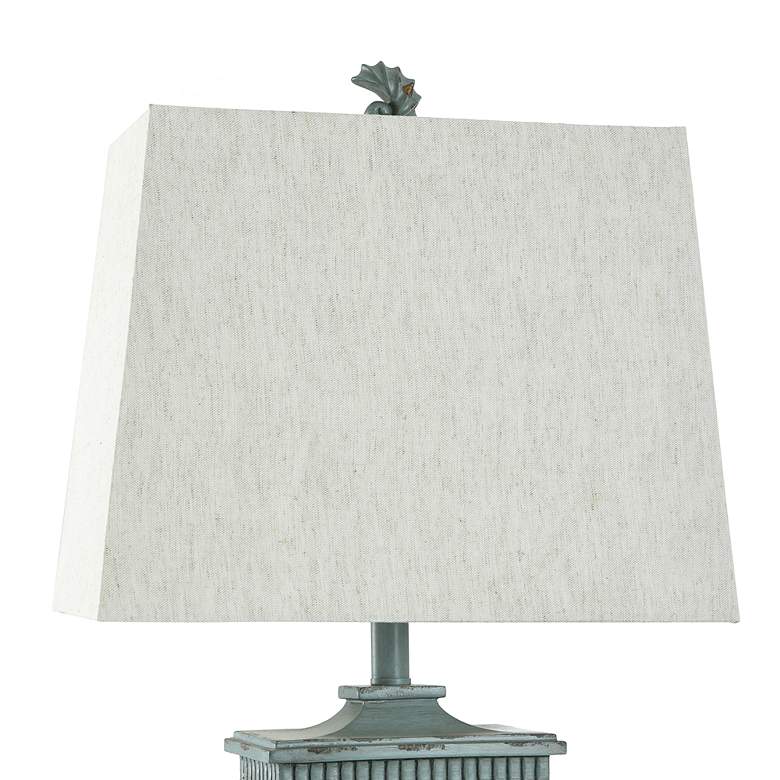 Image 7 River Crest Seafoam Ceramic Table Lamp w/ Taupe Fabric Shade more views