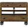 River Natural Wood 3-Drawer Media Chest with Casters
