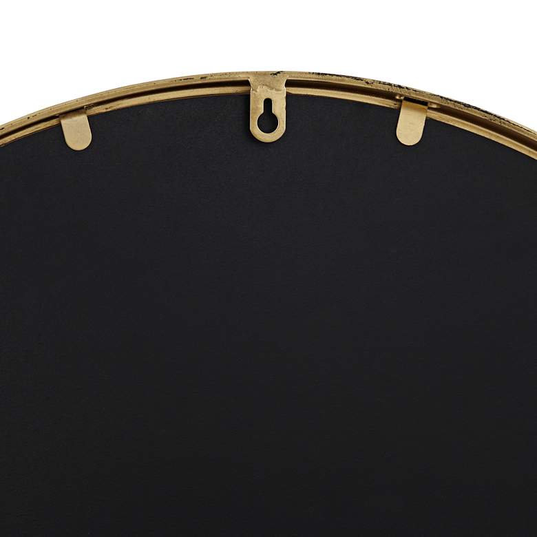 Image 4 River Parks Canterbury 23 1/2" Gold and Glossy Black Round Wall Clock more views