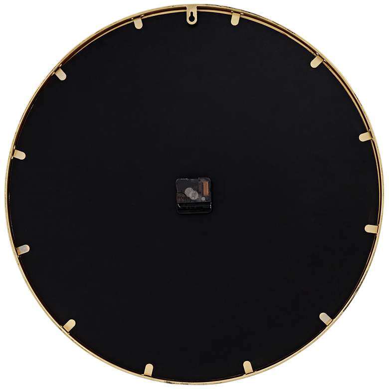Image 6 River Parks Canterbury 23 1/2" Gold and Glossy Black Round Wall Clock more views