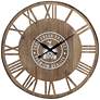 2_River Parks Farm Fresh 31 1/2" Round Roman Numeral Wood Wall Clock