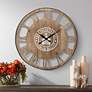 1_River Parks Farm Fresh 31 1/2" Round Roman Numeral Wood Wall Clock