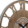 3_River Parks Farm Fresh 31 1/2" Round Roman Numeral Wood Wall Clock more views