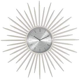 Image3 of River Parks Studio Castallia Silver 28" Round Metal Wall Clock