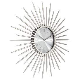 Image5 of River Parks Studio Castallia Silver 28" Round Metal Wall Clock more views