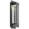 River Path 17 1/2"H Textured Black LED Outdoor Wall Light