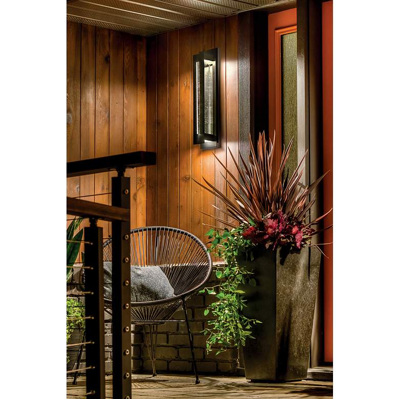 Image 4 River Path 23" High Textured Black LED Outdoor Wall Light more views