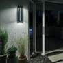 6_River Path 23" High Textured Black LED Outdoor Wall Light more views