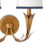 4_River Reed 14 1/4"H Antique Gold Leaf 2-Light Wall Sconce more views