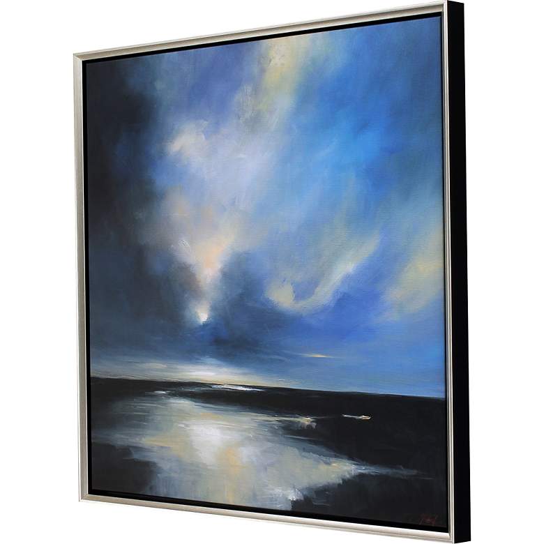 Image 5 River Shadow 41" Square Wood Framed Giclee Canvas Wall Art more views