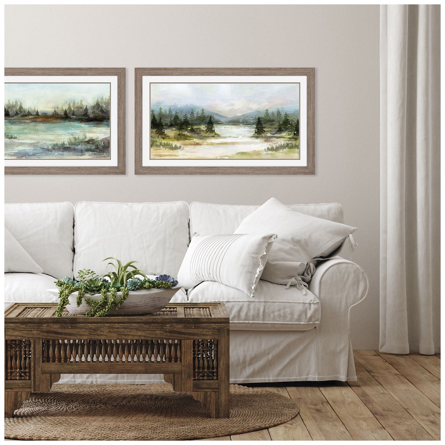 Image 4 River View II 36"W x 21"H Framed Art more views