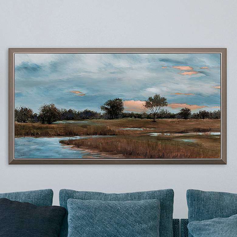 Image 1 River Walk 51" Wide Framed Giclee Wall Art