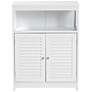 Rivera 23 1/2"W White Wood 2-Door Bathroom Storage Cabinet