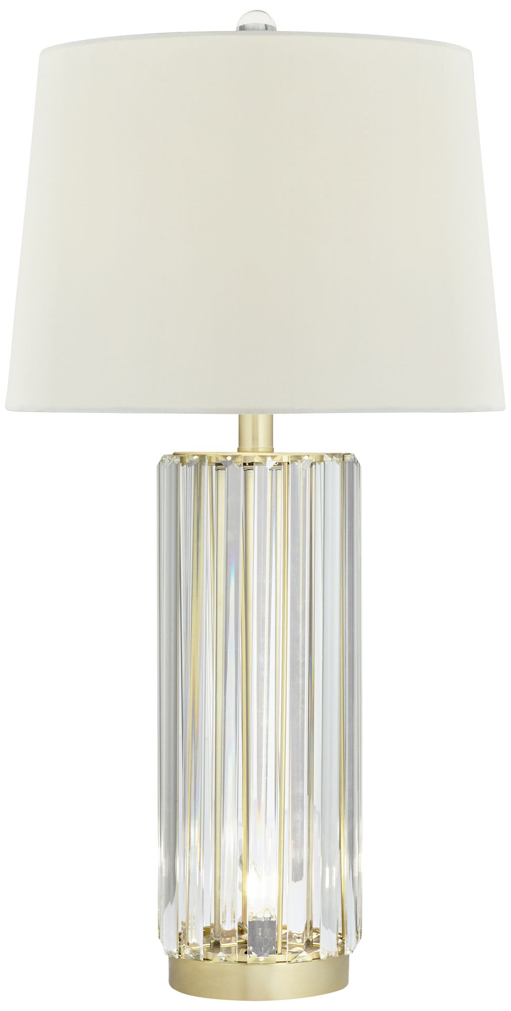 Image 3 Rivera 27 3/4" Gold Vintage Glass Rod Table Lamp with Night Light
