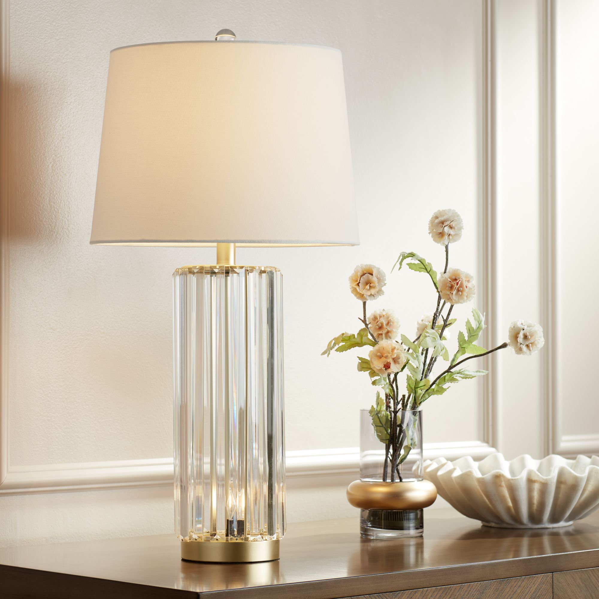 glass side table lamps